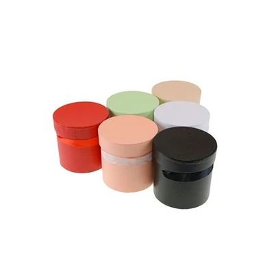 Doboz kerek - többszínű, 12x12x12 cm