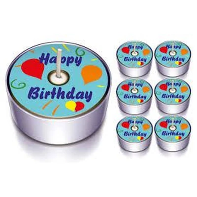 Mécses- Happy Birthday 6 db