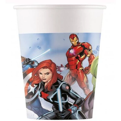 Papírpohár - Bosszúállók, 8 db-os, 200 ml