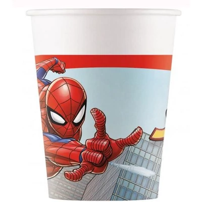 Papírpohár - Pókember, 8 db-os, 200 ml