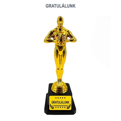 Vicces Oscar Szobor Trófea - Gratulálunk