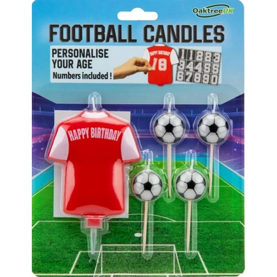 Focis gyertya - Piros-fehér mezes, számozható