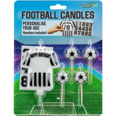 Focis gyertya - Fehér-fekete mezes, számozható