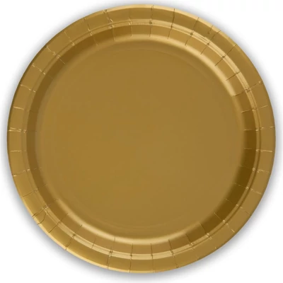 Arany papírtányér 8db-os, 23cm