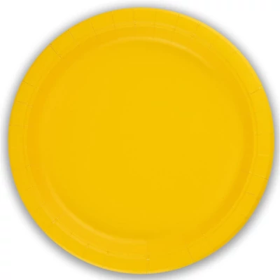 Sárga papírtányér 8db-os, 23cm