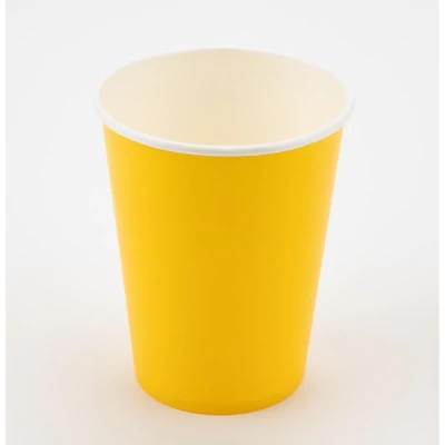 Sárga papírpohár 2,5dl, 8db-os