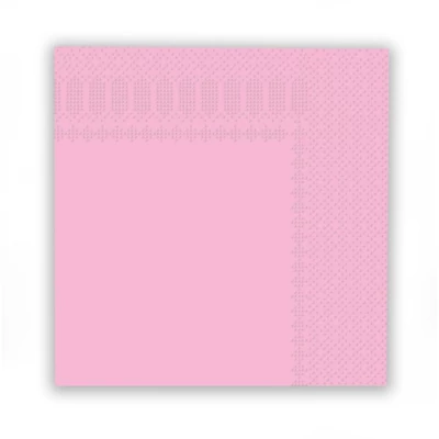 Világos rózsaszín szalvéta 16db-os