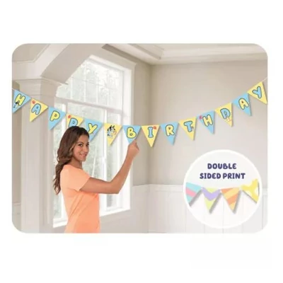 Bluey Joke Happy Birthday zászlófüzér 4,5 m