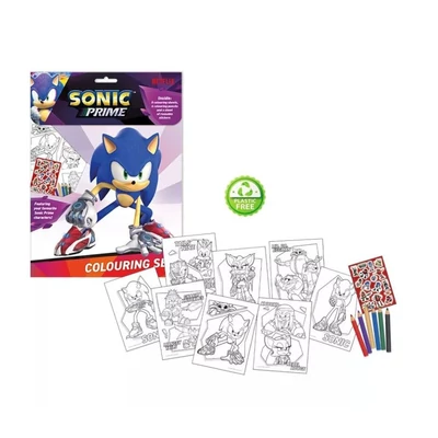 Sonic a sündisznó Prime színező + matrica szett