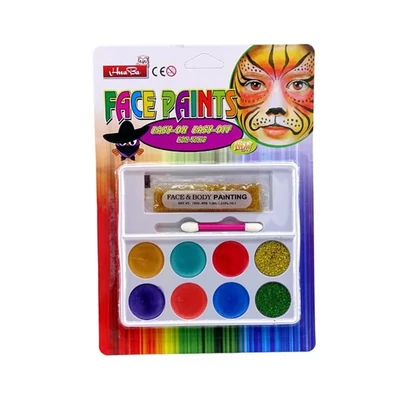 Arcfesték szett aplikátorral és csillámmal, 8 szín