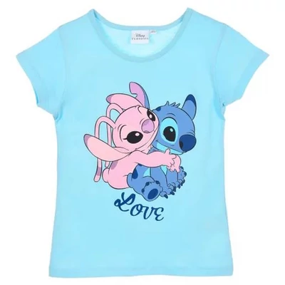 Disney Lilo és Stitch, A csillagkutya Love gyerek rövid póló, felső 3 - 8 év / 98 - 128 cm