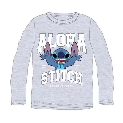 Disney Lilo és Stitch, A csillagkutya Athletic Grey gyerek hosszú póló, felső 122cm
