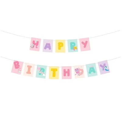 Gabi babaháza Happy Birthday banner - 180x15cm