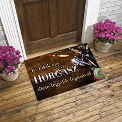 Lábtörlő - Itt lakik egy horgász..