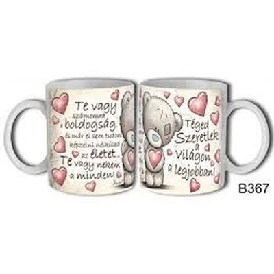 Bögre - Te vagy számomra a boldogság Maci szívvel
