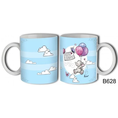 Bögre - Boldog Szülinapot Elefánt Lufival Kék