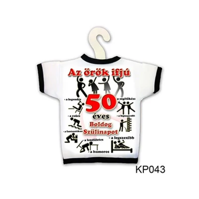 Üvegpóló 13 cm x 18 cm - Örök ifjú 50 – 50. Szülinapi ajándék ötletek
