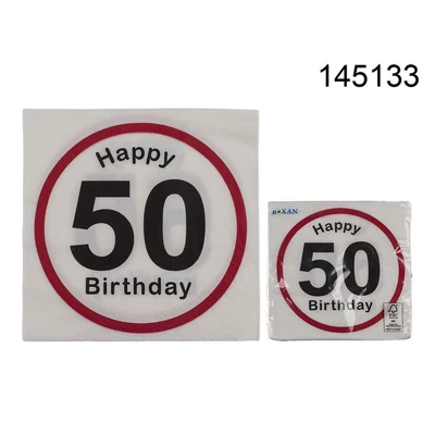 Szalvéta - Sebességkorlátozó táblás 50-es