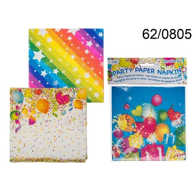 Szalvéta - Party mintás, 12db