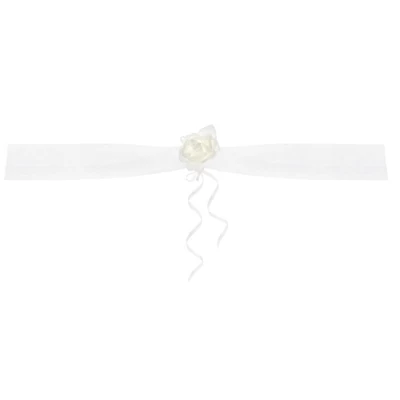 Autódekoráció - Szatén virágokkal