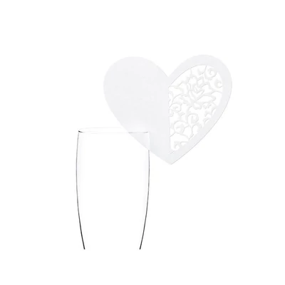 Ültetőkártya - Szív alakú, 9.5 x 8cm