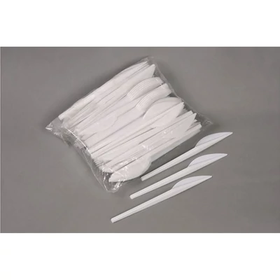 Kés - Műanyag, Fehér 100db-os