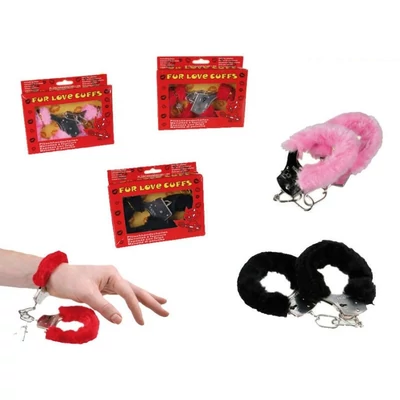 Szőrös bilincs - Piros