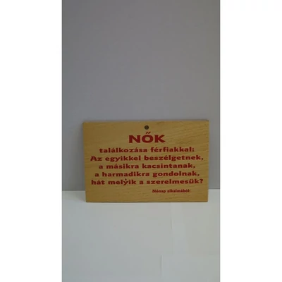 Fatábla - levelezőlap NőK Találkozása férfiakkal...