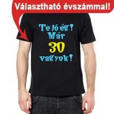 Póló - Te jó ég már 18 M (fekete)