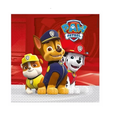 Mancs Orjárat - Paw Patrol Parti Szalvéta - 33 cm x 33 cm, 20 db-os