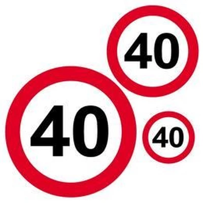 Matrica - Sebességkorlátozó 40-es, 8db