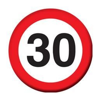 Kitűző - Sebességkorlátozós, 30-as