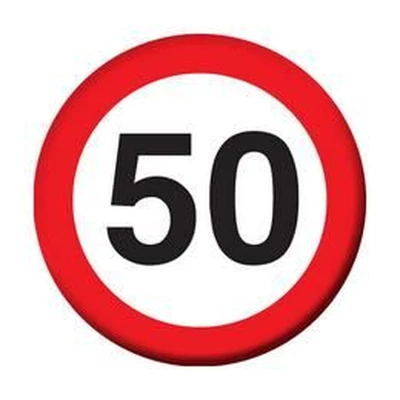 Kitűző - Sebességkorlátozós, 50-es