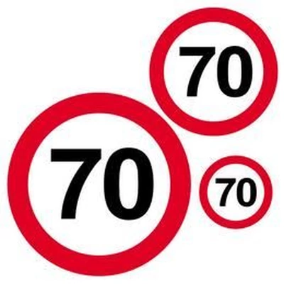 Matrica - Sebességkorlátozó 70-es, 8db