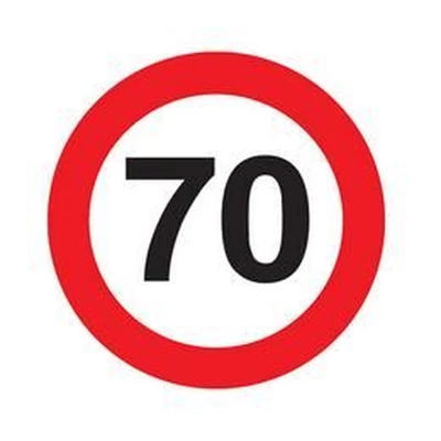 Sebességkorlátozós tábla - 70-es, 40cm