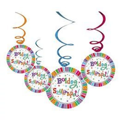 Radiant Szülinapi Parti Függő Dekoráció - 6 db-os