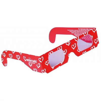 Csillagszóró - szemüveg szivecske alakú csillagszóróval 3D