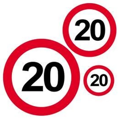 Matrica - Sebességkorlátozó 20-as