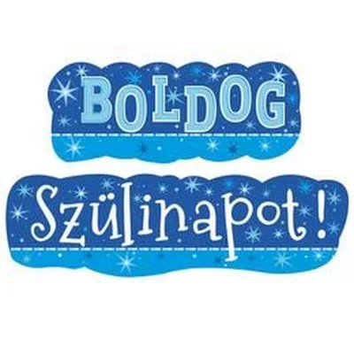 Banner - Boldog szülinapot, Kék, 148x27cm