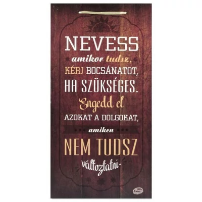 Falikép tábla - Nevess amikor tudsz 26x50cm