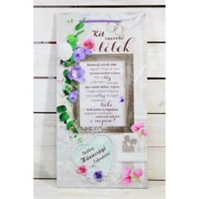 Falikép tábla - Két szerető lélek 26x50cm