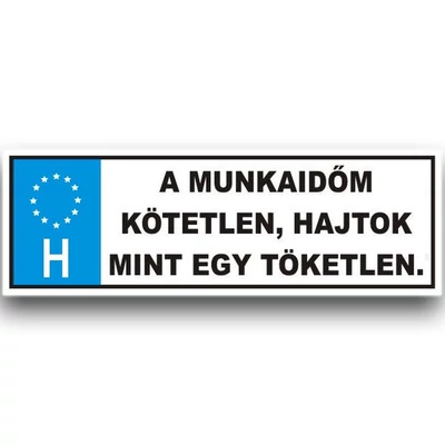 Rendszámtábla - A munkaidőm