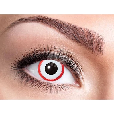 Kontaklencse - Fűrész piros-fehér