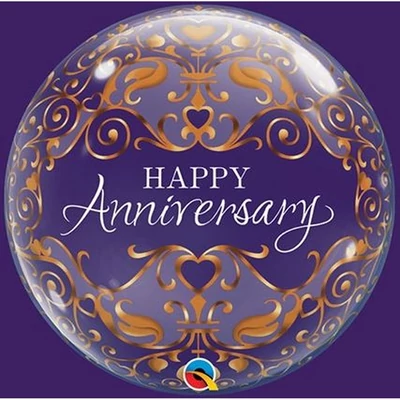 22 inch-es Anniversary Classic Gold Bubbles Lufi