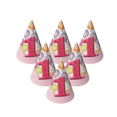 Party csákó - 1. születésnapra, rózsaszín