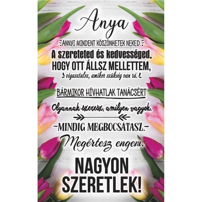 Falikép tábla - Anya annyi mindent