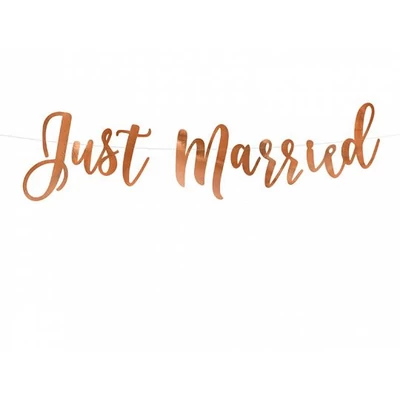 Just Married Rose gold színben - Banner