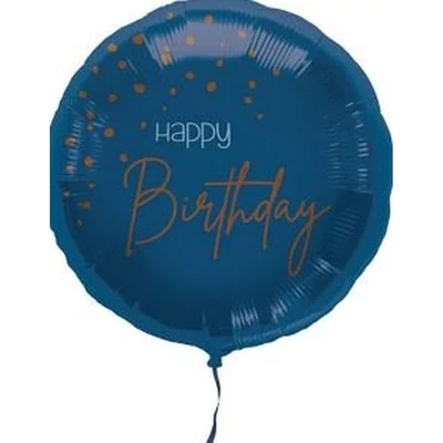 18 inch-es Kék Happy Birthday Elegant True Blue - Fólia lufi -