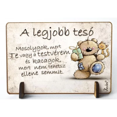 Kis fa tábla - A legjobb tesó