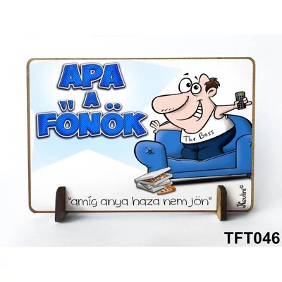 Kis fa tábla - Apa a Főnök